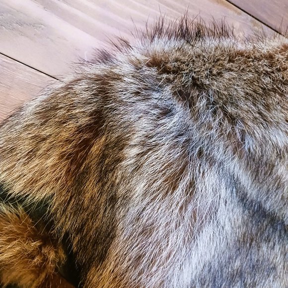 VINTAGE 1960s fur & leather lined coat & matching hat SZ S - M - Picture 8 of 15